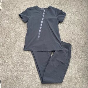 Mandala Pewter Gray Scrubs